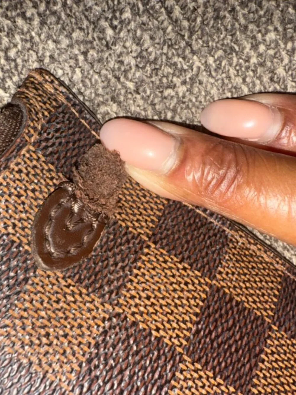Louis Vuitton Damier Ebene Neverfull Wrislet Pouchette